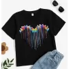 Çocuk Unisex Baskılı T-Shirt - Siyah