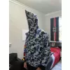 Unisex Pubg Bape x Shark Hoodie - Gri
