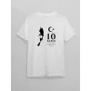 10 Kasım Atatürk Baskılı T-shirt - Beyaz