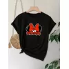 Anneler Günü Baskılı T-shirt - Siyah