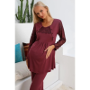 Mommysh 55703 3lü Polar Sabahlıklı Lohusa Pijama Takımı