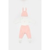 Bibaby Biorganic Bunny 3Lü Bebek Takım 73326 Pembe