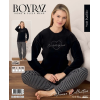 Boyraz 07040 Bayan Soft Kadife Pijama Takımı