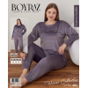 Boyraz 03125 Bayan Battal Fransız Kadife Pijama Takımı