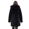 Reks Kapüşonlu Kaban - Siyah