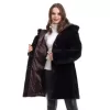 Reks Kapüşonlu Kaban - Siyah
