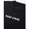 Kadın Baskılı Oversize T-shirt - Siyah