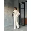 Osy Modal Yumuşak Dokulu Kumaş Kapüşonlu Fermuarlı Takım - Bej