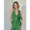 Yeşil Yelek Ve Pantolon Takım