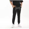 Unisex Taş Detaylı Eşofman Altı - Siyah