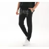 Unisex Taş Detaylı Eşofman Altı - Siyah
