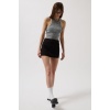 Yıkamalı Halter Yaka Crop Bluz