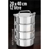 ModaCar Sefer Tası Yemek Kabı Paslanmaz Çelik 4 Katlı 20 cm 3 LİTRE