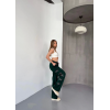 Osy Modal Yumuşak Dokulu Kumaş Nakış Işlemeli Rahat Bol Paça Eşofman Pantalon - Haki