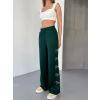Osy Modal Yumuşak Dokulu Kumaş Nakış Işlemeli Rahat Bol Paça Eşofman Pantalon - Haki