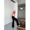 Osy Modal Yumuşak Dokulu Kumaş Nakış Işlemeli Rahat Bol Paça Eşofman Pantalon - Siyah