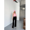 Osy Modal Yumuşak Dokulu Kumaş Nakış Işlemeli Rahat Bol Paça Eşofman Pantalon - Siyah