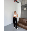 Osy Modal Yumuşak Dokulu Kumaş Nakış Işlemeli Rahat Bol Paça Eşofman Pantalon - Siyah