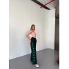 Osy Modal Yumuşak Dokulu Kumaş Nakış Işlemeli Rahat Bol Paça Eşofman Pantalon - Haki