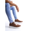    Boost Bağcıklı Cilt Erkek Günlük Sneaker Ayakkabı BT - Taba