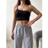 Çımalı keten pantolon