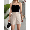 Çıtçıtlı gabardin şort