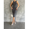 Halter yaka elbise aşit yıkamalı