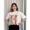Baskılı crop tişört