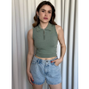 Kısa fermuarlı crop