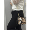 Leoparlı siyah cilt çanta
