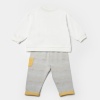 Bibaby Biorganic Penguin Club 2Li Bebek Takım 59809 Ekru Gri