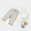 Bibaby Biorganic Penguin Club 2Li Bebek Takım 59809 Ekru Gri