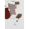 Bistyle 3Lü Penye Soket Çorap BS10109 Kiremit