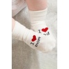 Bistyle Mom Dad 3Lü Penye Soket Çorap 10123 Ekru