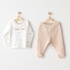 Andywawa AC25849 Happy Animals 2Li Zıbın Set Beige