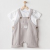 Andywawa AC25621 Ocean İs My Happy Place Müslin Bebek Salopet Takım Grey
