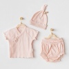 Andywawa AC25899 3Lü Basic Bebe Takım Salmon