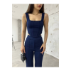 Lacivert Bilyeli İnterlook Alt Üst Takım