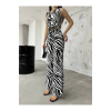 Zebra Desen Şifon Takım