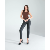 Acı Kahve Merdiven Yaka Kalın Askı Crop Bluz