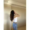 Beyaz ZRA Model Poliamid İp Askı Bluz
