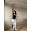 Halter Yaka Siyah Bodysuit