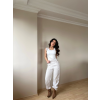 Halter Yaka Beyaz Bodysuit