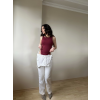 Halter Yaka Bordo Bodysuit