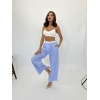 7109 PANTOLON-MAVİ BEYAZ ÇİZGİLİ