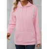 Kadın Uzun Kollu Kapşonlu Bağcıklı Cepli Capitone Sweatshirt