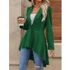Kadın Uzun Kollu Yakalı önden Düğmeli Uzun Atlas Blazer Ceket