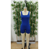 Kadın Kare Yaka Sırt Dekolte Detay Dalgıç Bodycon Mini Tulum