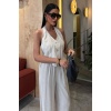 Halter Yaka Yelekli Modal Takım 10144
