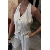 Halter Yaka Yelekli Modal Takım 10144